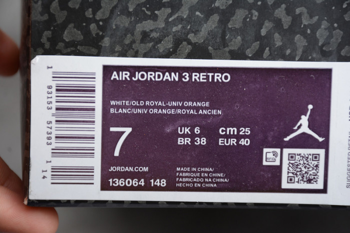 AIR Jordan 3 Retro Knicks 136064-148