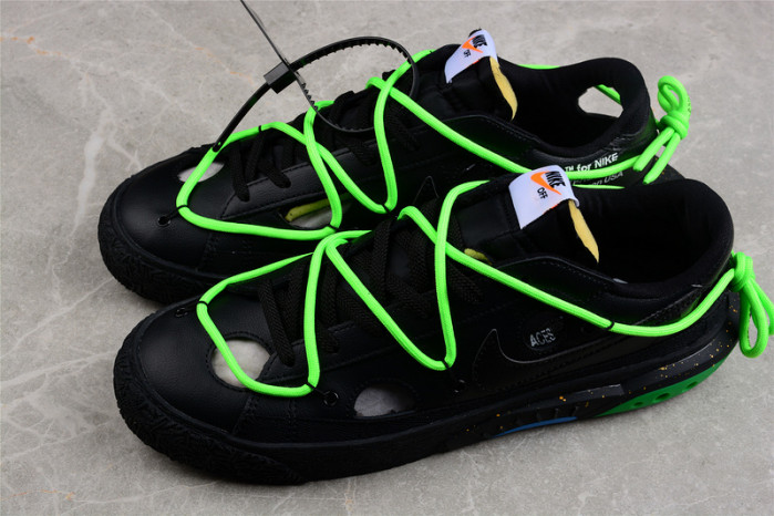 OF x Nike Blazer Low Black Green DH7863-100
