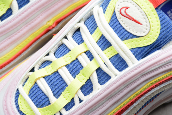 NIKE AIR MAX 97 SE “CORDUROY” SAIL/VOLT GLOW/ARCTIC PINK WOMENS AQ4137-101