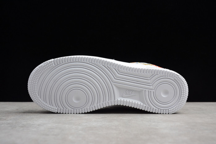 NIKE AIR FORCE 1 07 LNY QS LUNAR NEW YEAR WHITE FLOWERS WOMENS AJ8298-100