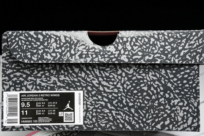 Air Jordan 3 “Wings”  HM6993-100