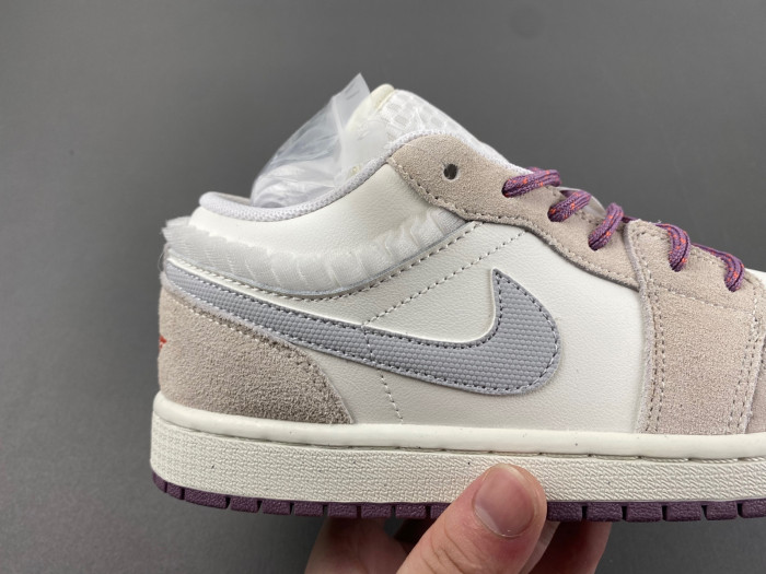 Air Jordan 1 Low GS SAIL LEGEND LIGHT BROWN VIOLET DUST NEUUTRAL GREY FQ8094-100