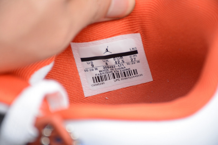 Air Jordan 4 Retro OG White Blue Orange 308497-171